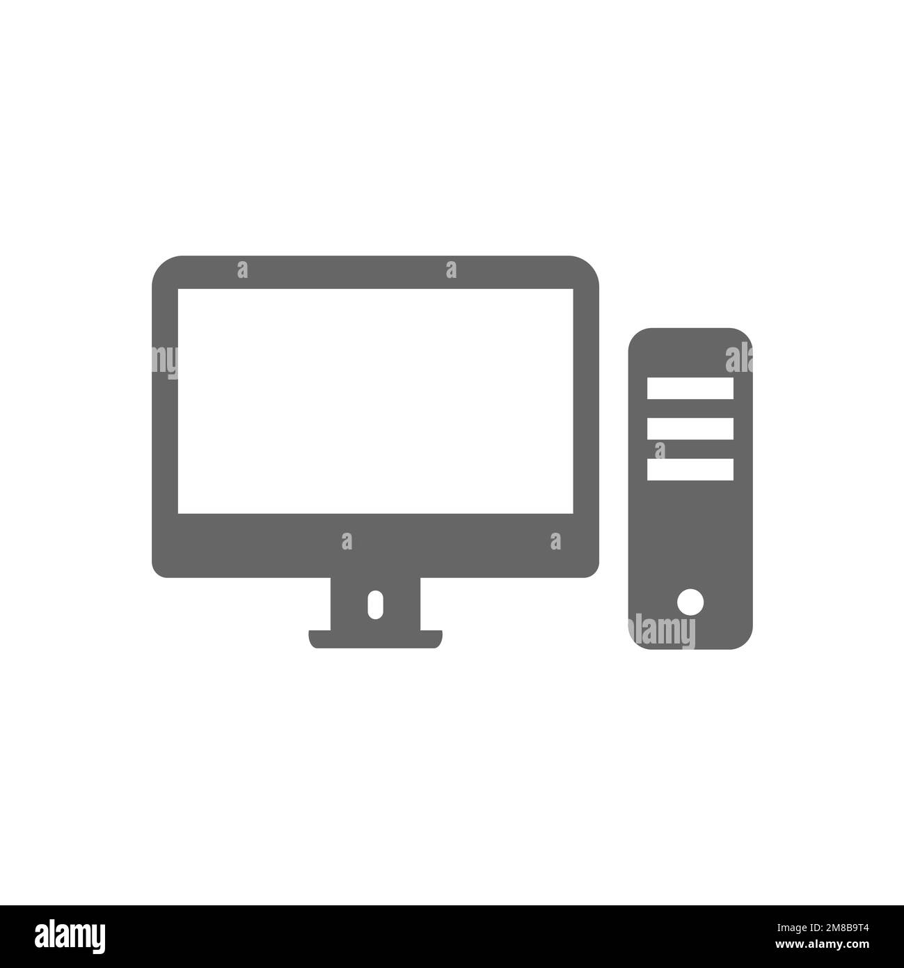 PC icon, graphics resource template, vector illustration Stock Vector ...