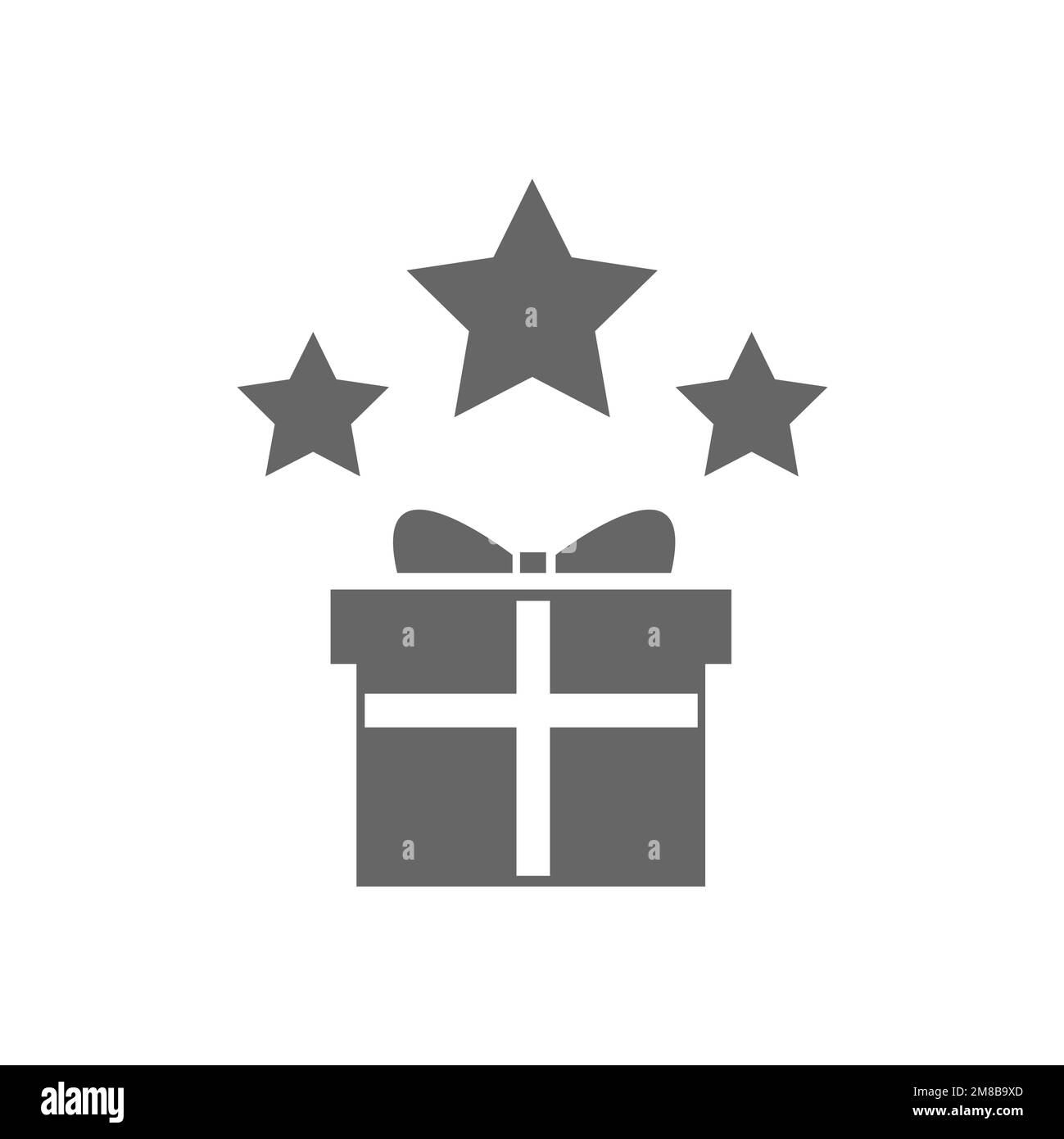 Christmas gift icon, graphic resource template, vector illustration