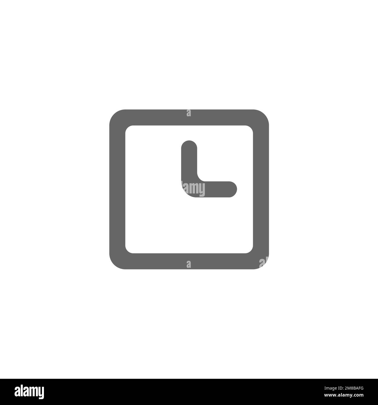 Rounded clock icon, graphic resource template, vector illustration ...