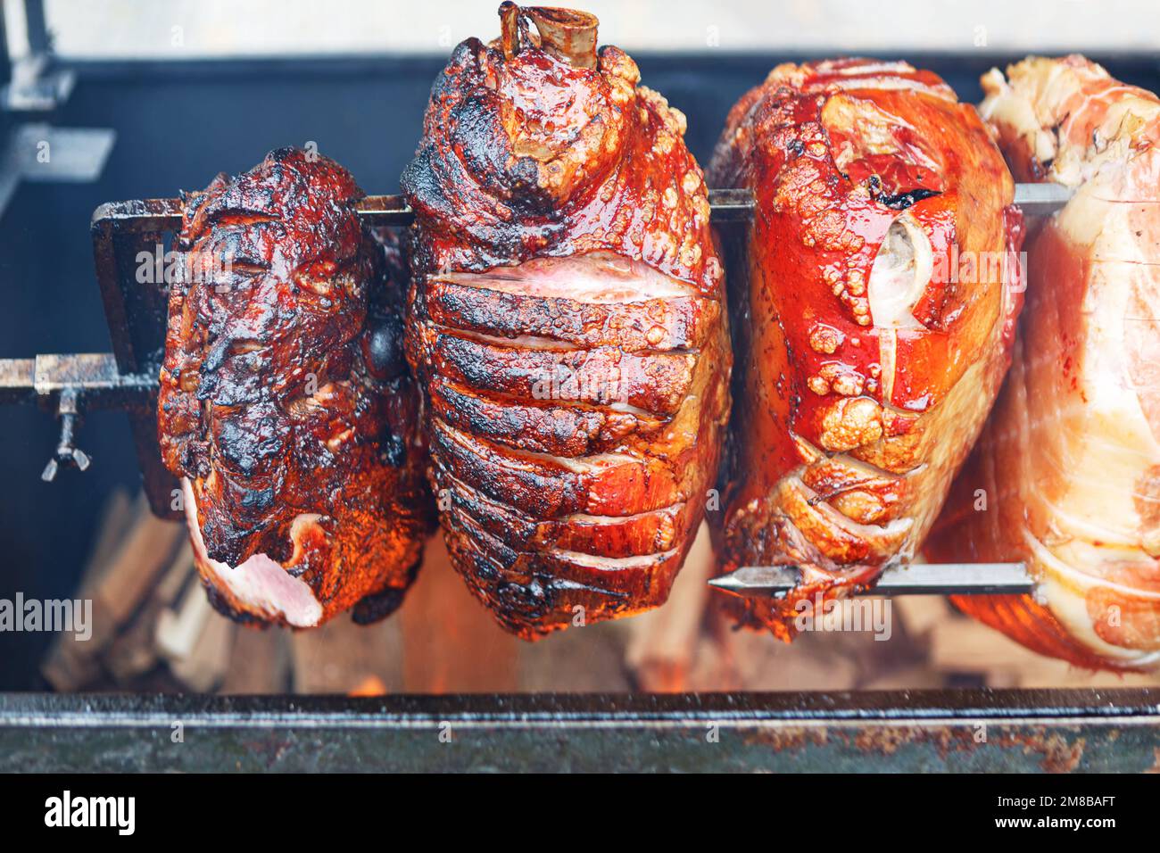 Huge grilled pork barbecue beef hi-res stock photography and images - Alamy