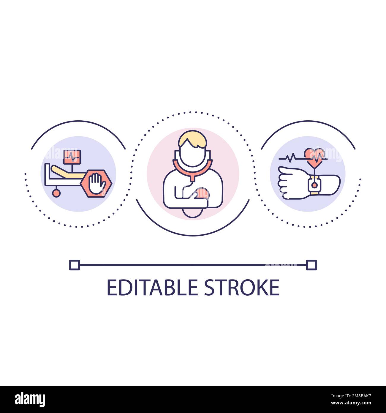 Cardiac monitoring loop concept icon Stock Vector Image & Art - Alamy