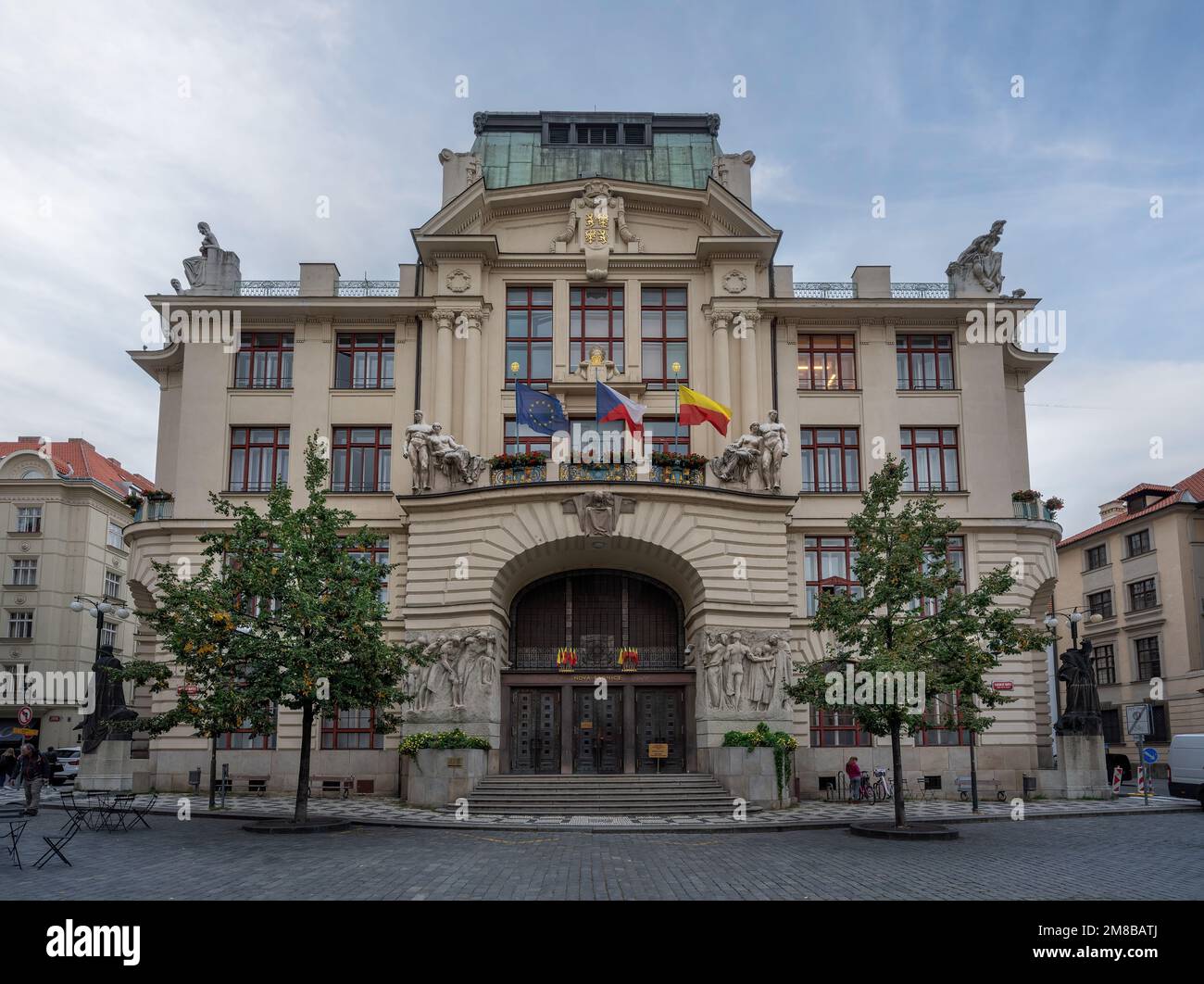 Prague City Hall at Marianske Square - Prague, Czech Republic Stock Photo