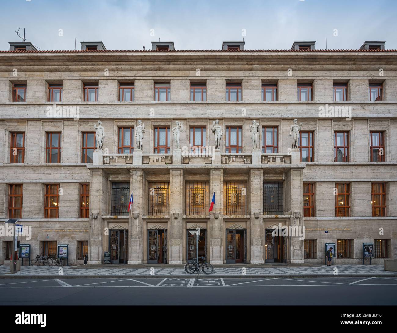 Municipal Library of Prague at Marianske Square - Prague, Czech Republic Stock Photo