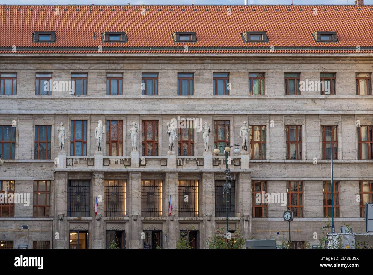 Municipal Library of Prague at Marianske Square - Prague, Czech Republic Stock Photo