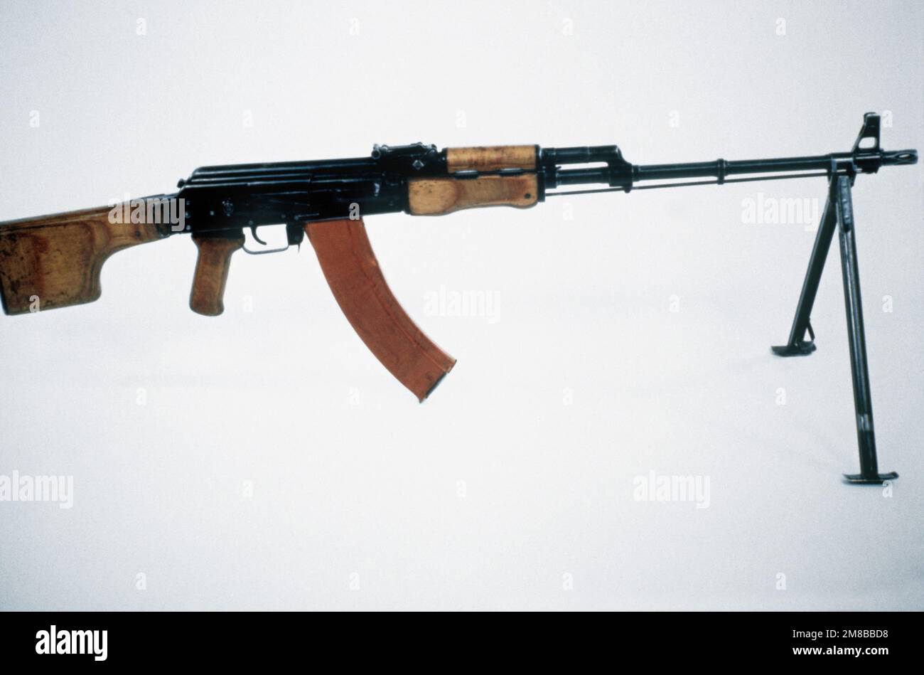 A Right Side Of A Soviet 7 62mm RPK Light Machine Gun With A 40 round 