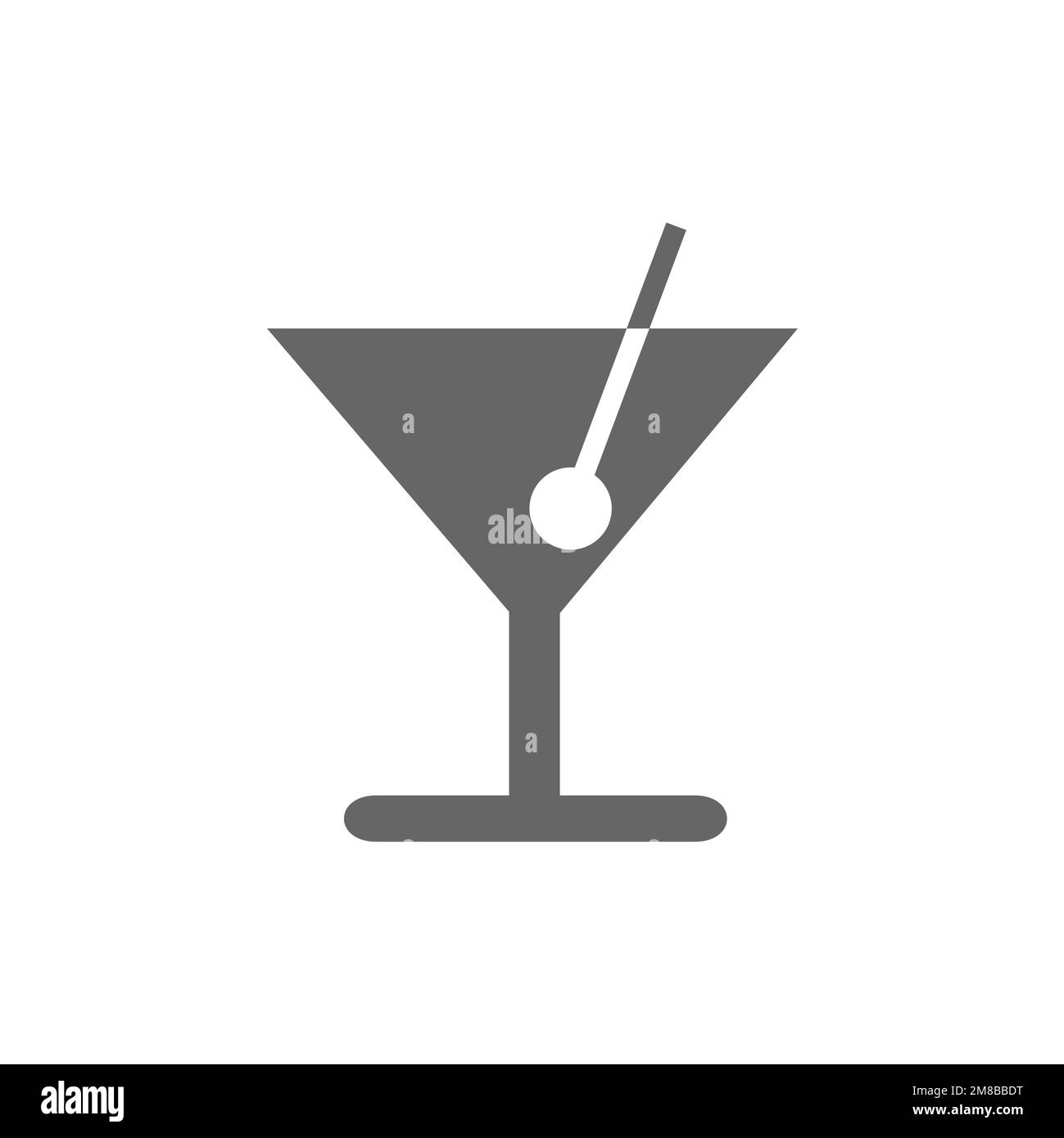 Martini cup icon, graphic resource template, vector illustration Stock