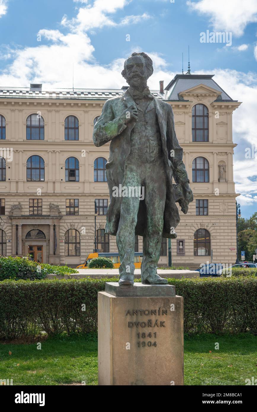 Dvorakd Statue of Antonin Dvorak at Jan Palach Square - Prague, Czech Republic ...
