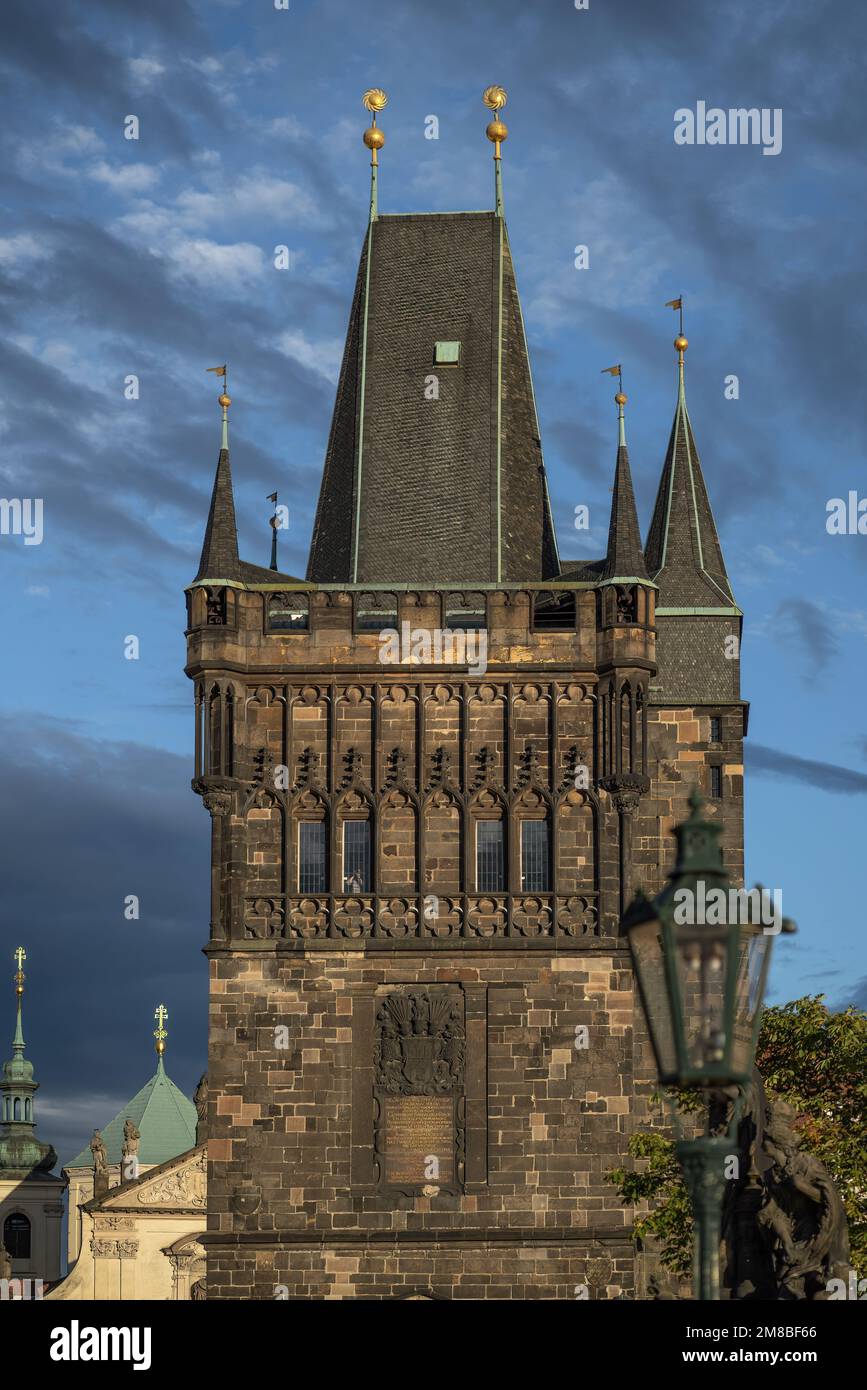 Old Town Bridge Tower at Charles Bridge - Prague, Czech Republic Stock Photo