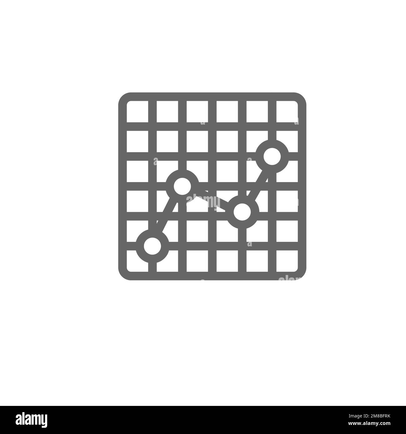 Line statistic chart icon, graphic resource template, vector