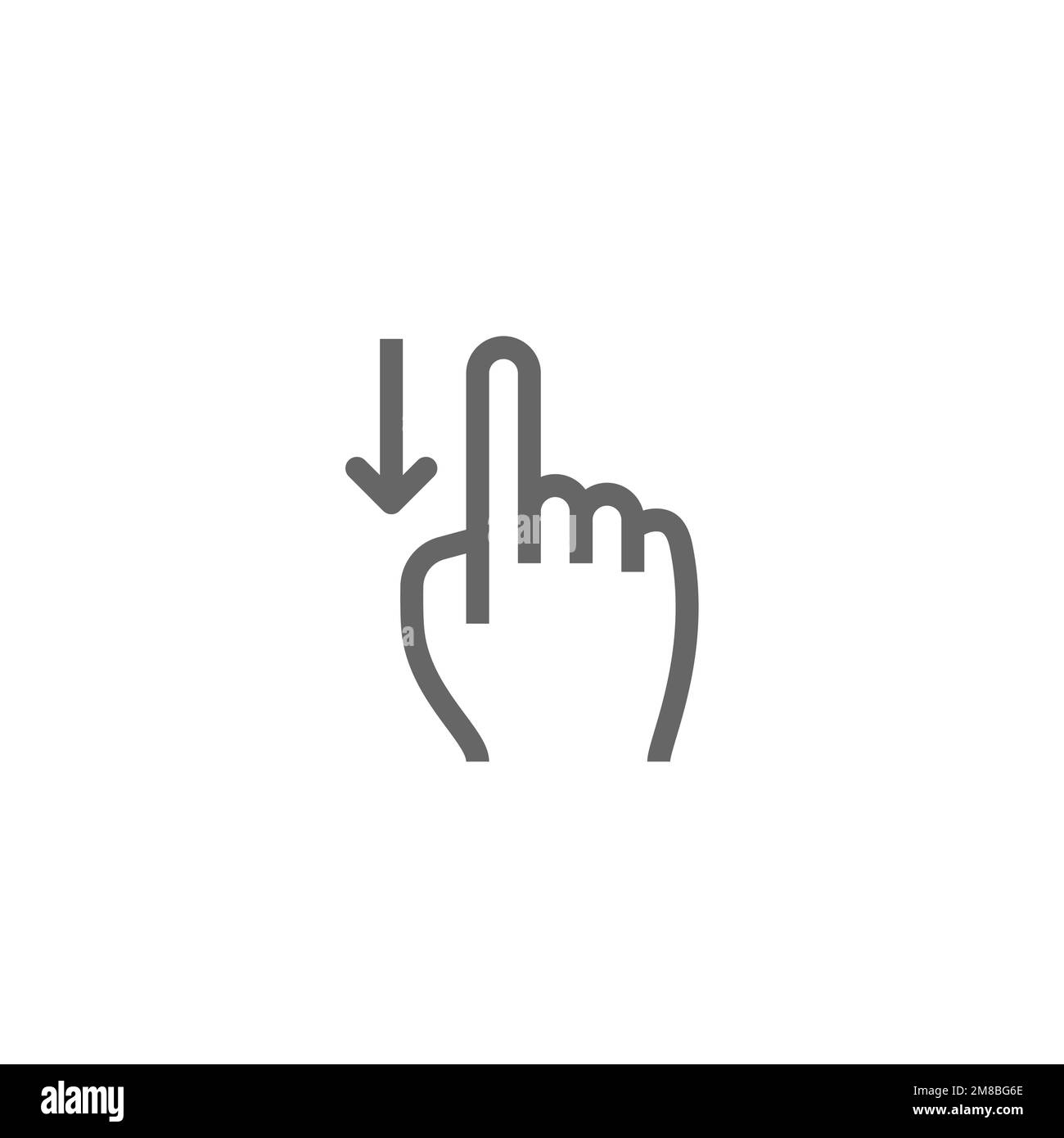 Slide down the gesture icon, graphics resource template, and vector