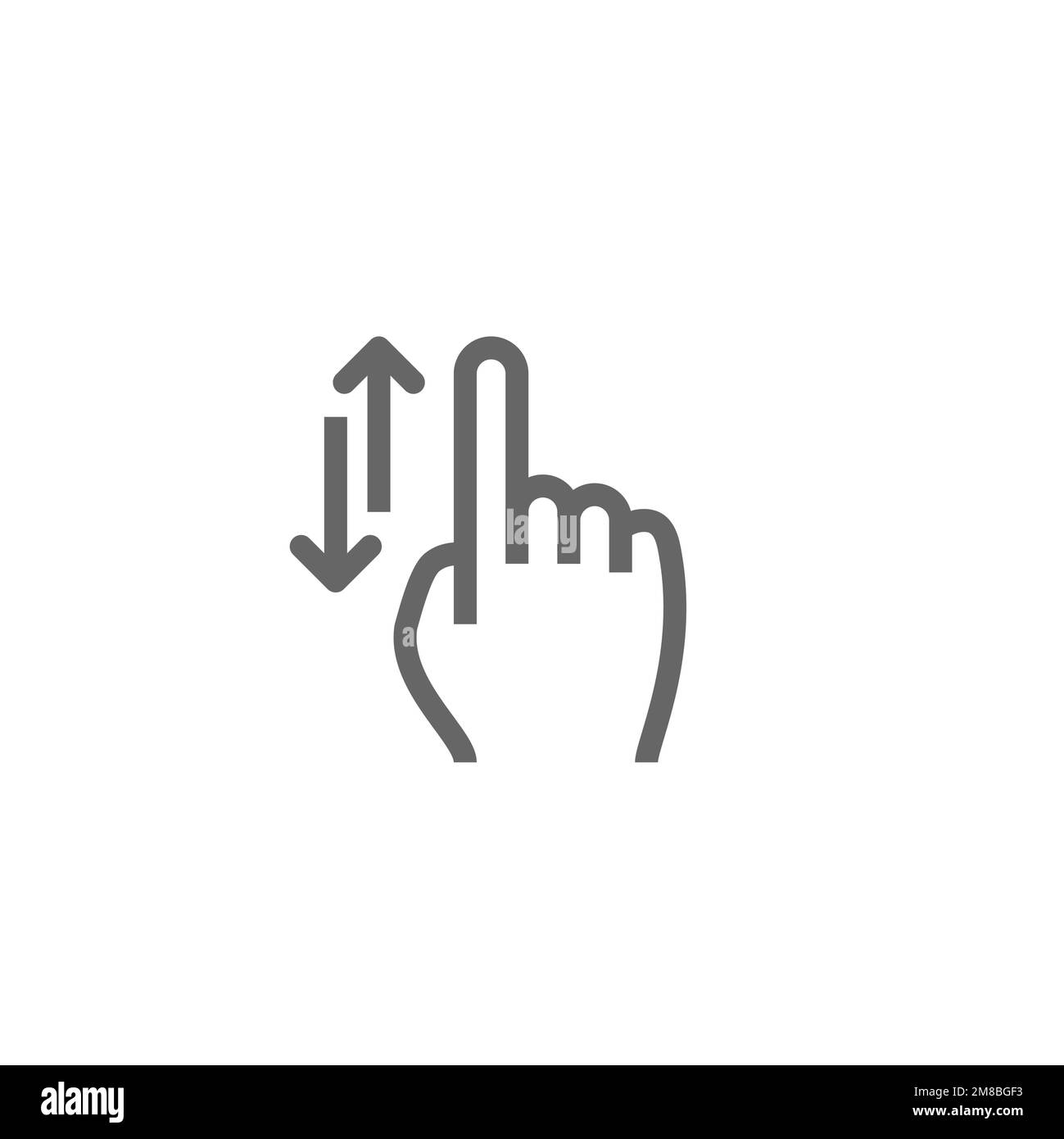 Slide up and down gesture icons, graphics resource templates, vector