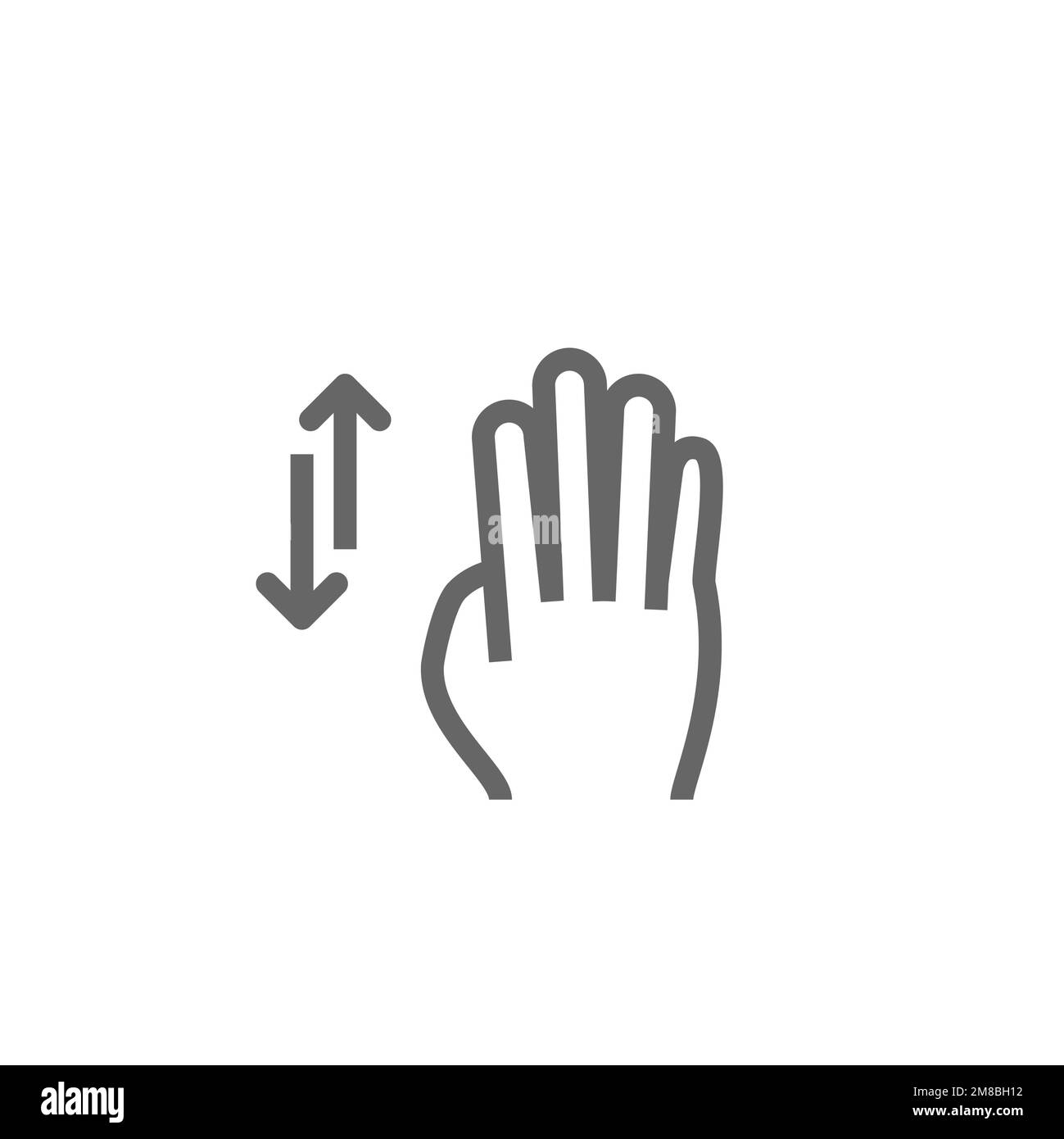 Slide up and down gesture icons, graphics resource templates, vector