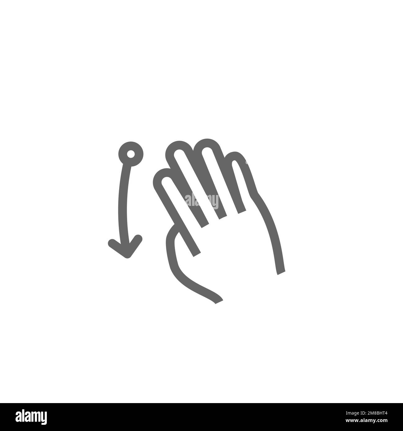 Slide down the gesture icon, graphics resource template, and vector