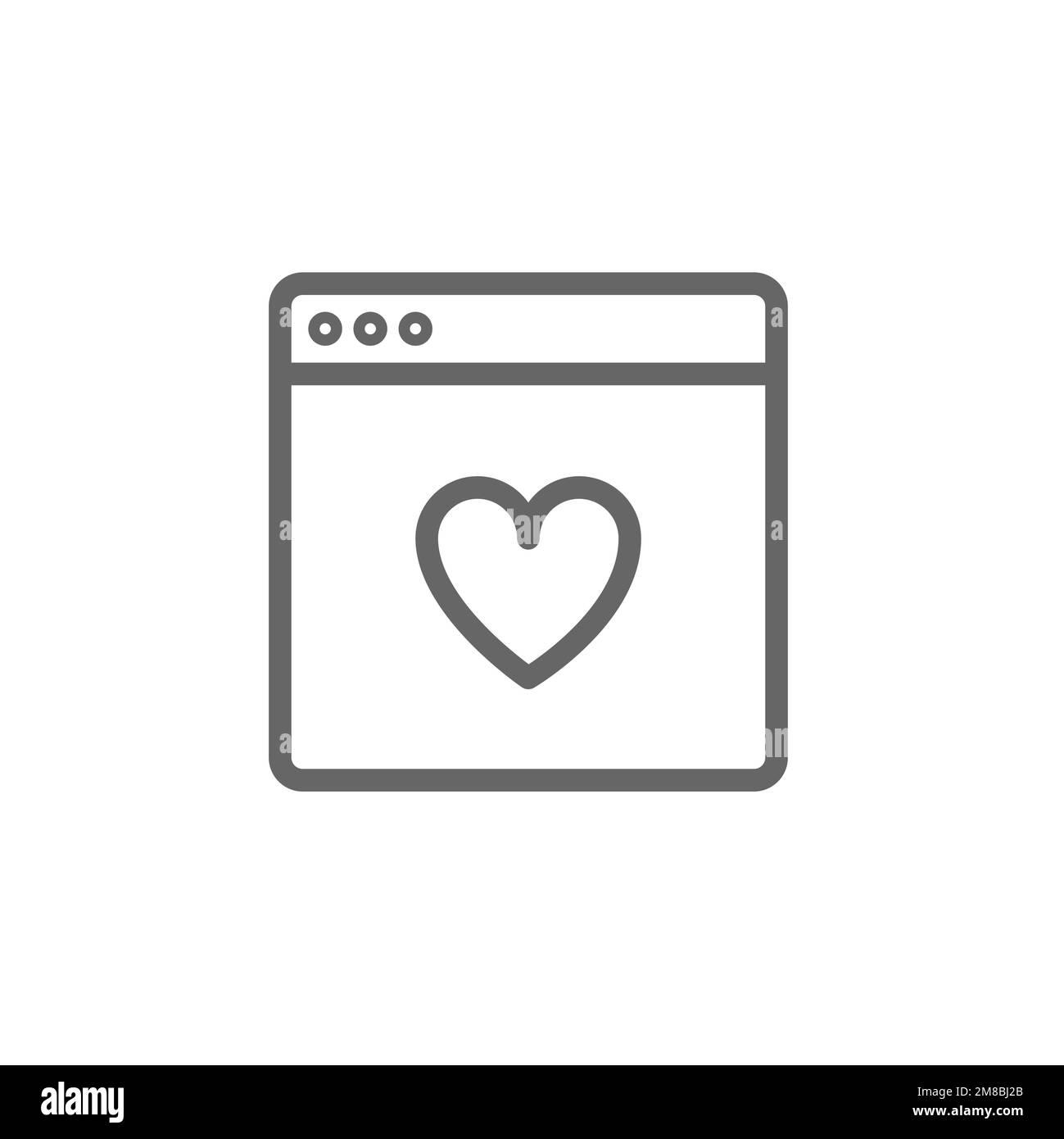 Preference window line icon. Graphic resource template, vector ...