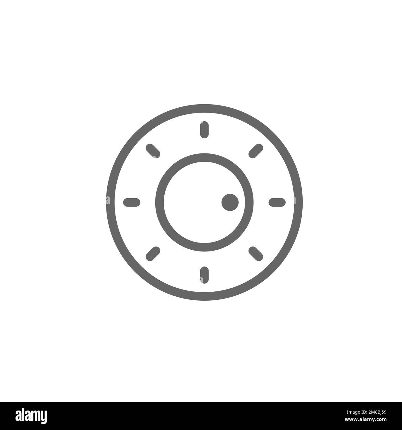 Clock line icon. Graphic resource template, vector illustration Stock ...