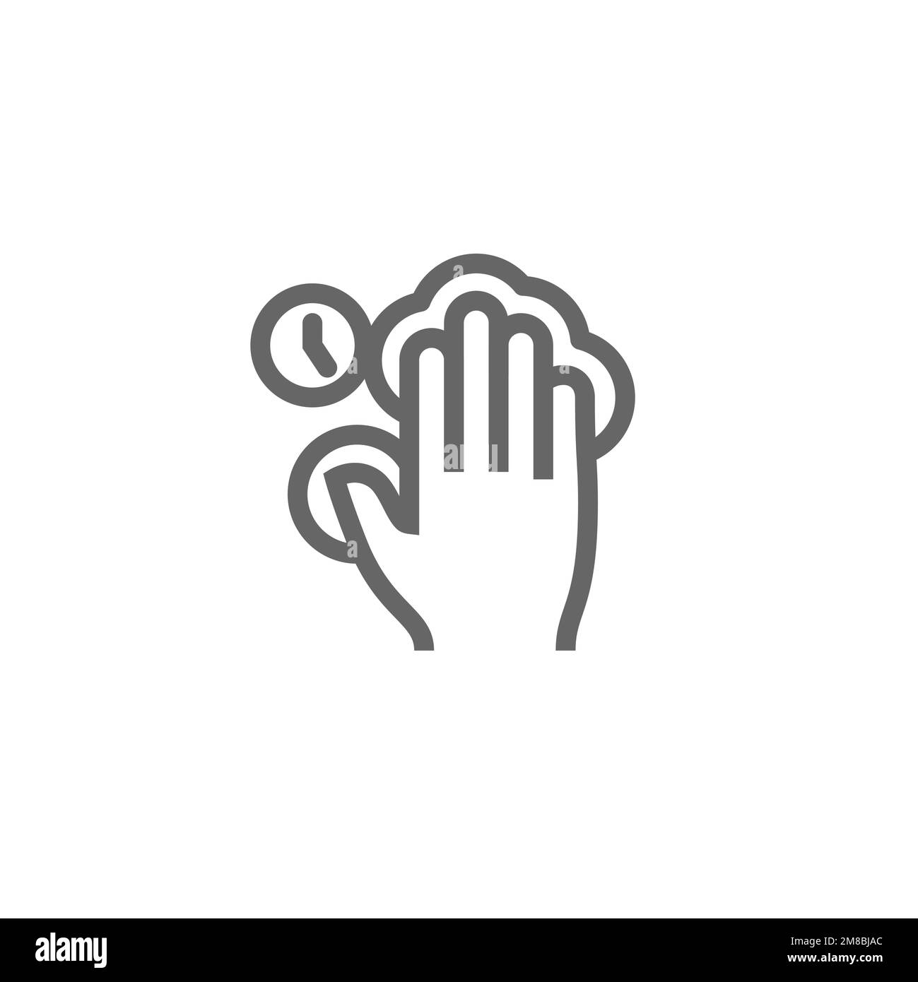 Touch the wait icon with palm, graphic resource template, vector ...