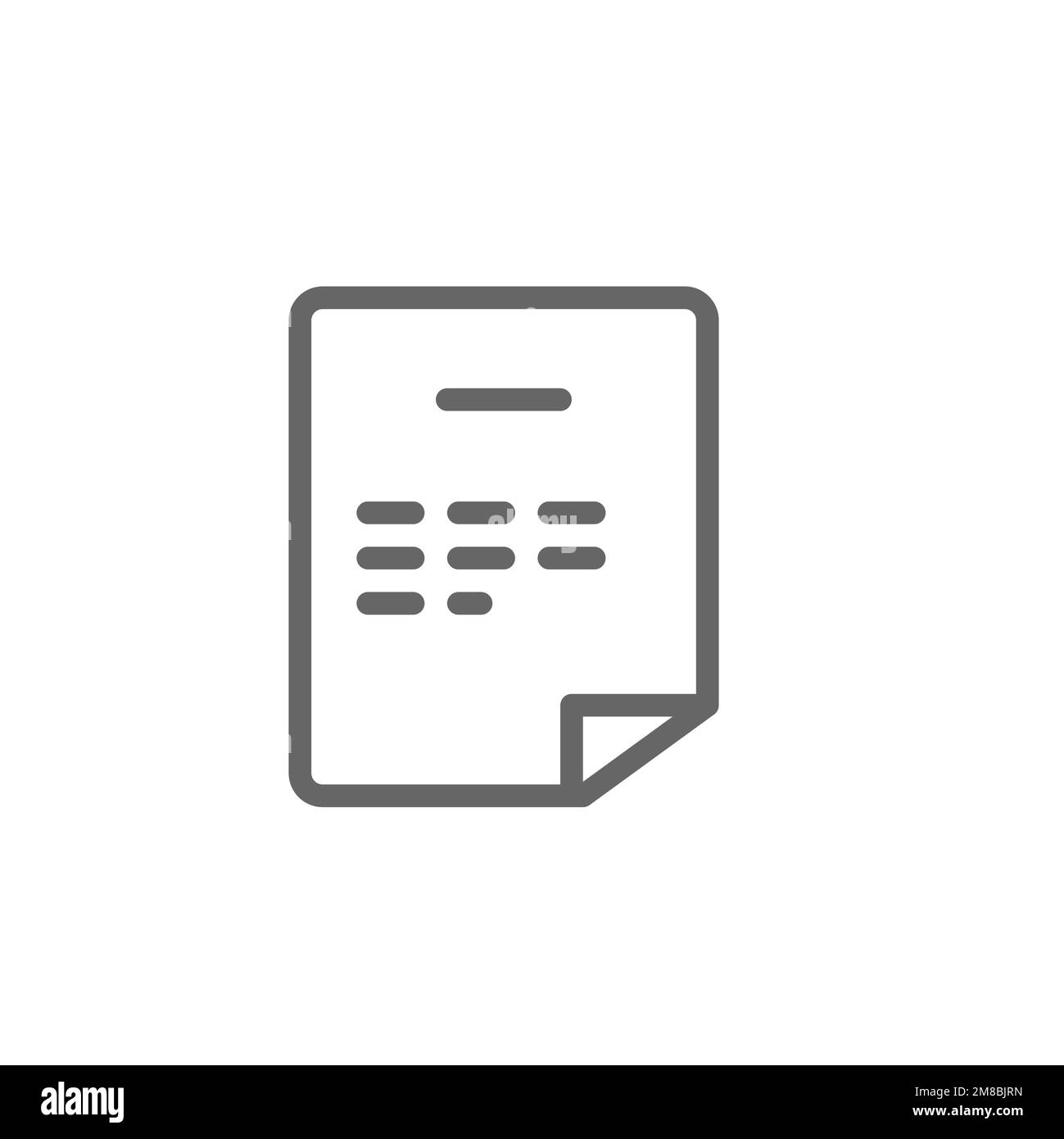 File line icon. Graphic resource template, vector illustration Stock ...
