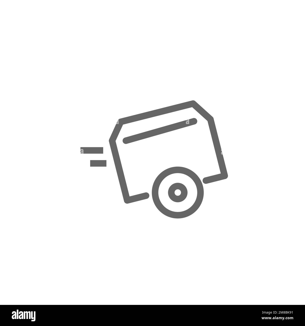 Monocycle line icon. Graphic resource template, vector illustration. Stock Vector