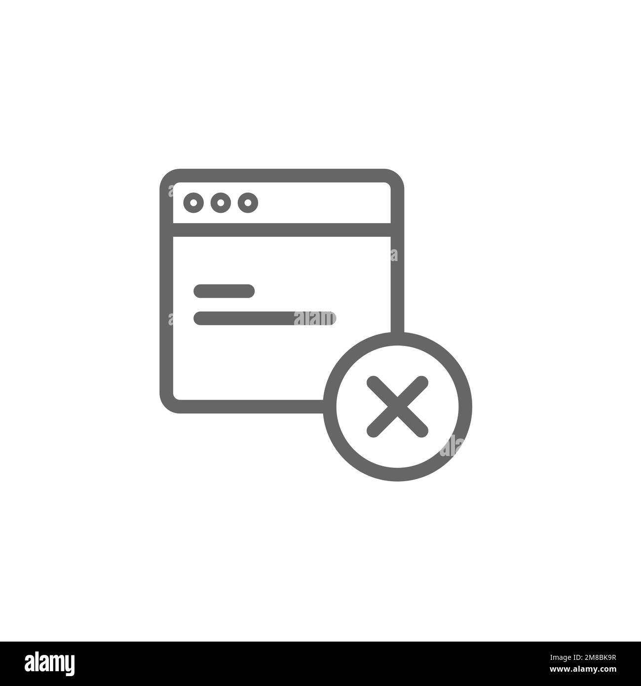 Deletes the window line icon. Graphic resource template, vector ...