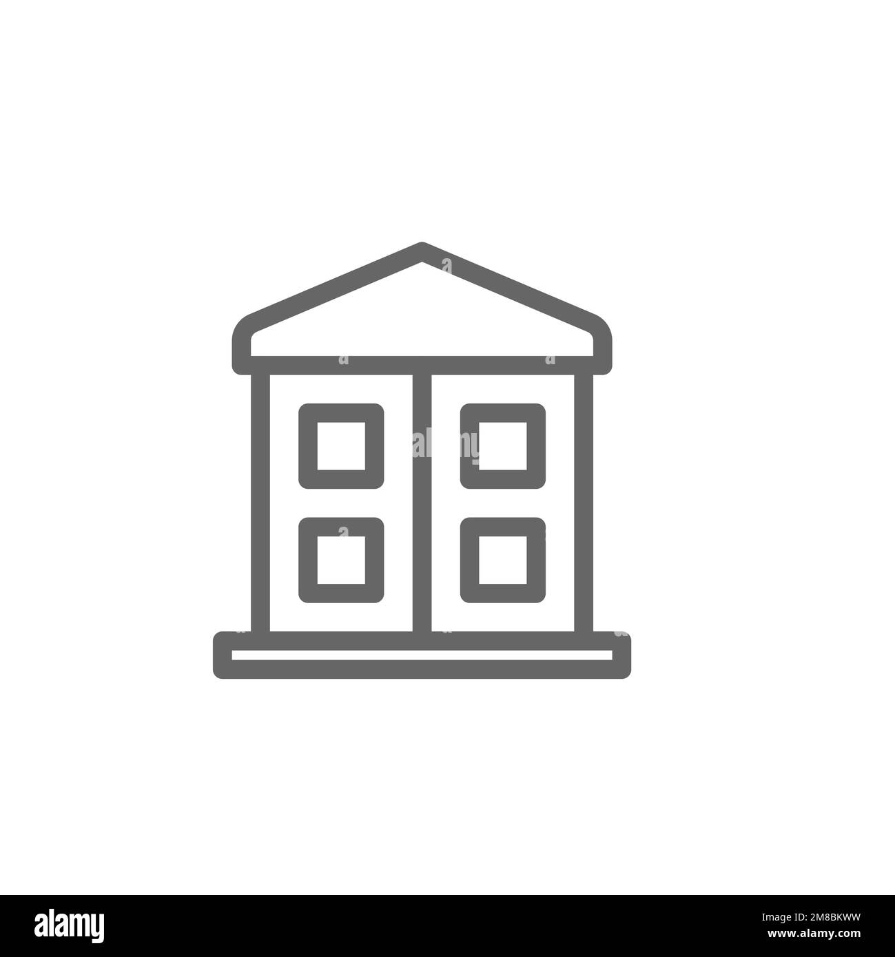Building line icon. Graphic resource template, vector illustration ...