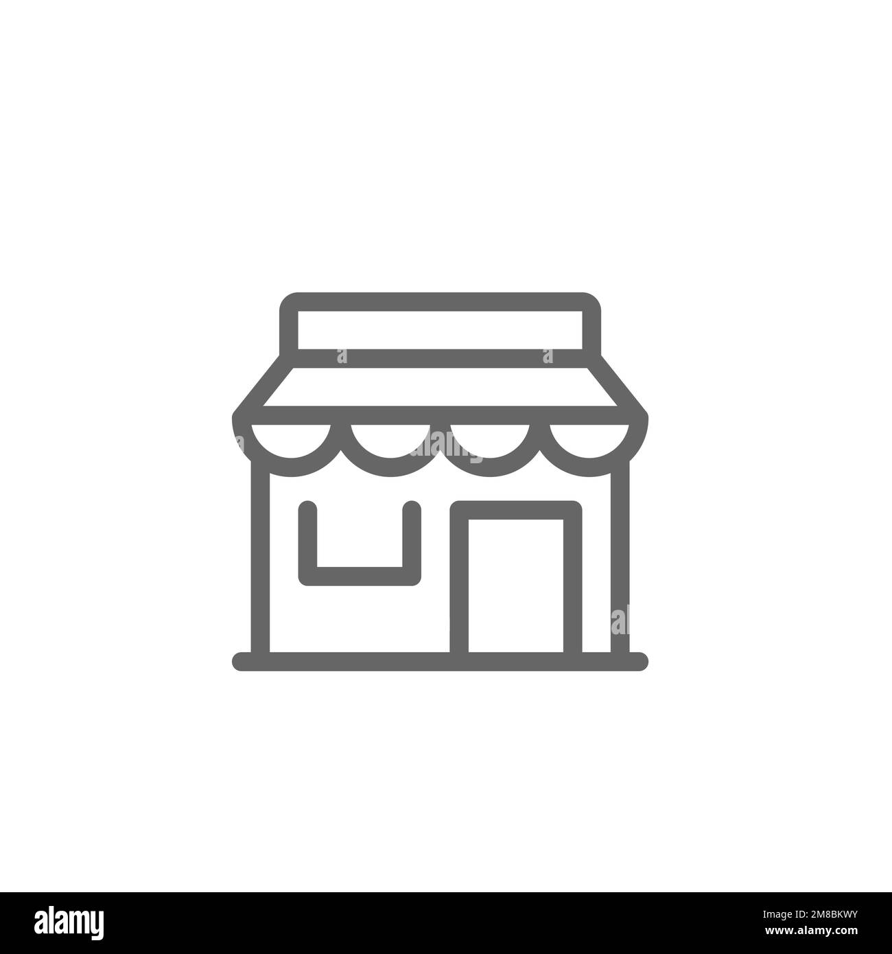 Shop line icon. Graphic resource template, vector illustration Stock ...
