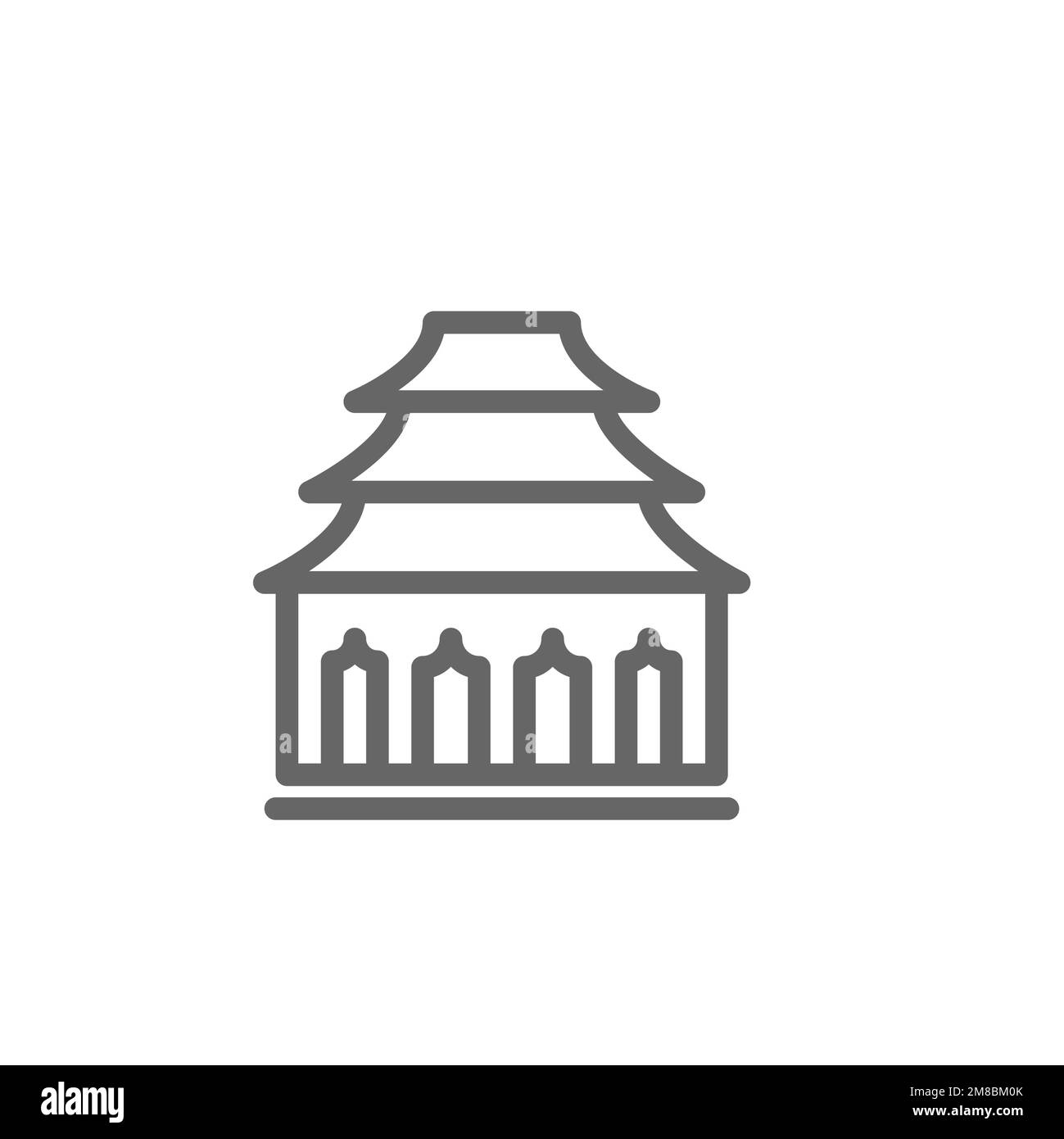 Hall line icon. Graphic resource template, vector illustration Stock ...