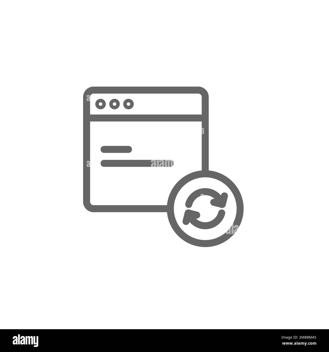 Refresh the window line icon. Graphic resource template, vector ...