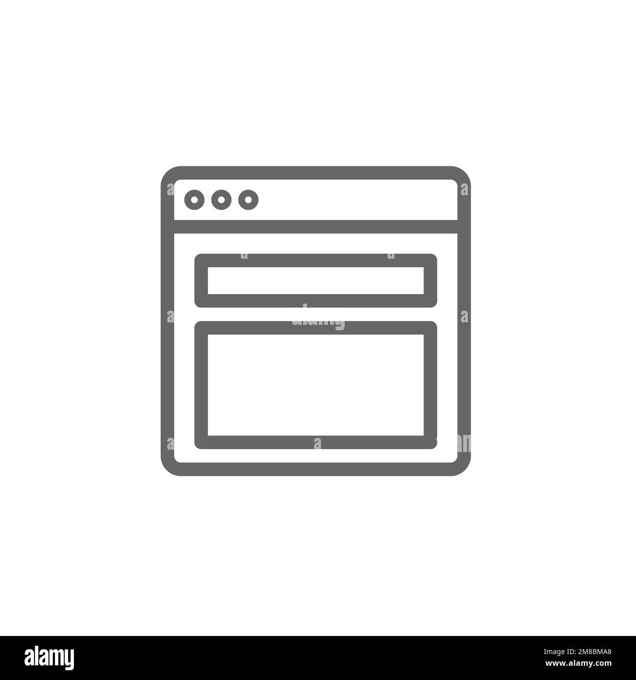 Show content window line icons. Graphic resource template, vector ...