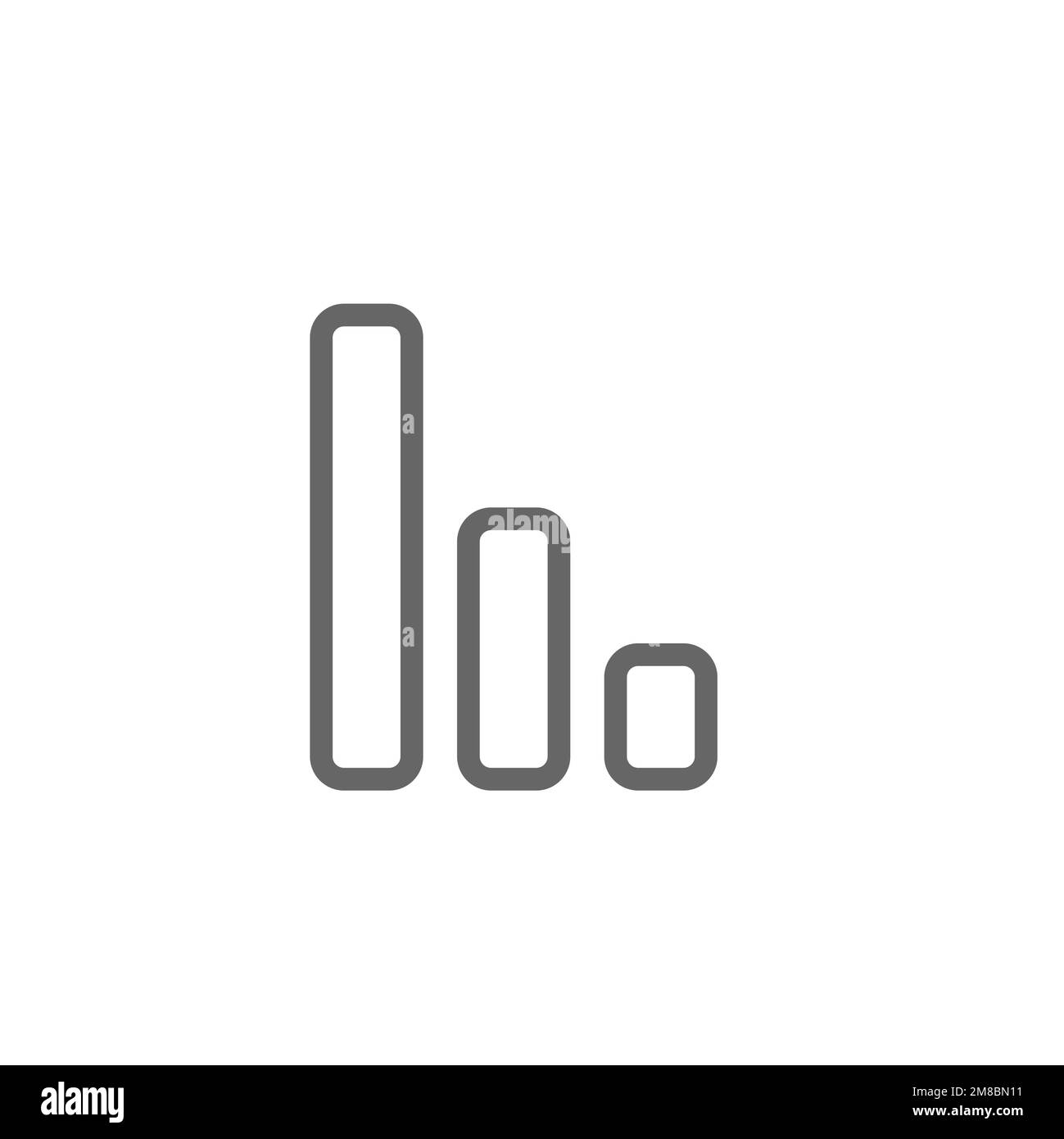 Bar chart statistics line icon. Graphic resource template, vector ...