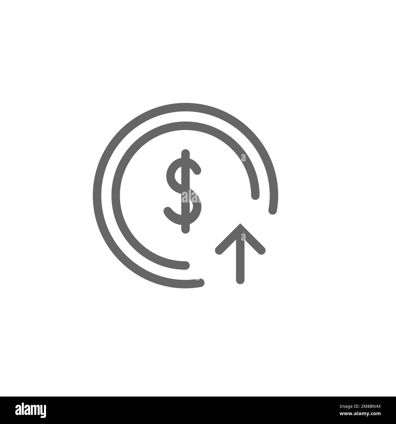 The Dollar Rising Line Icon Graphic Resource Template Vector the-dollar-rising-line-icon-graphic-resource-template-vector