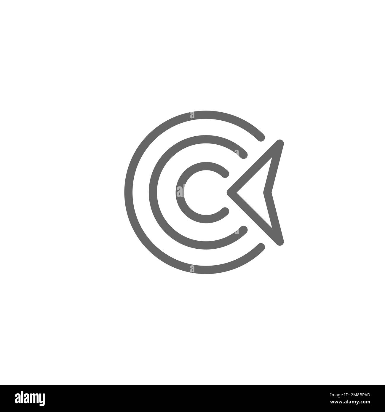 Target centerline icon, graphics resource template, vector illustration