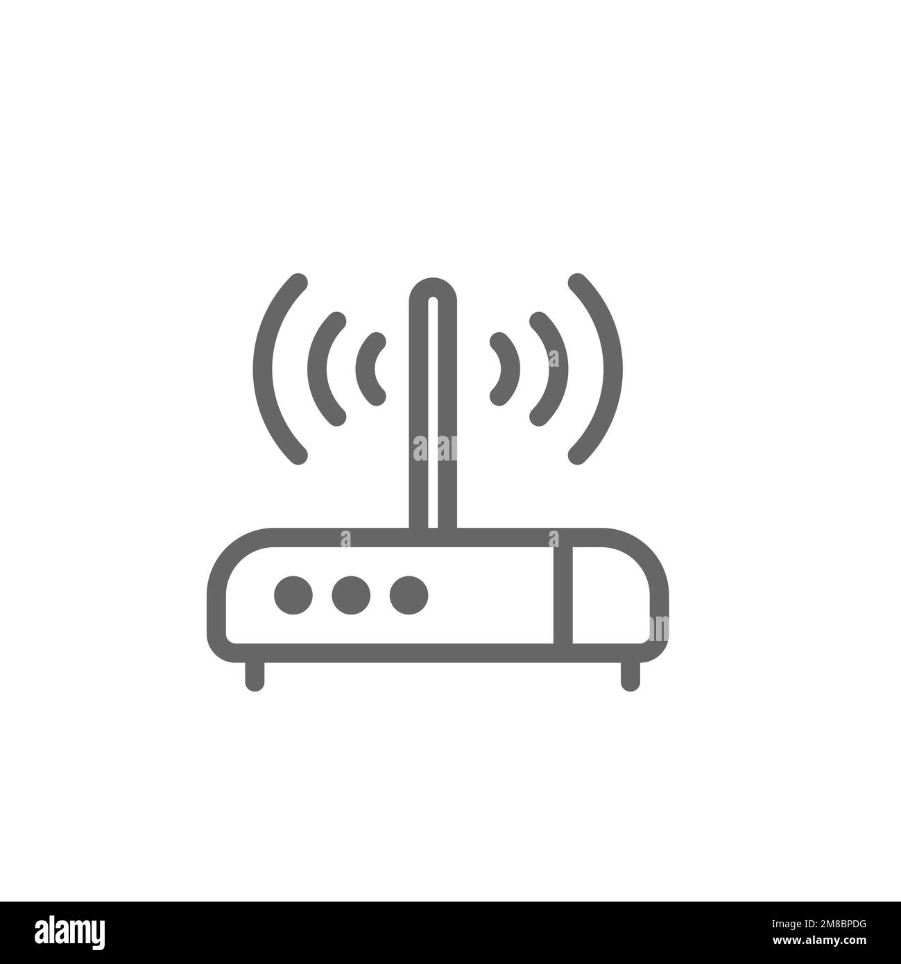 Router line icon, graphic resource template, vector illustration Stock ...