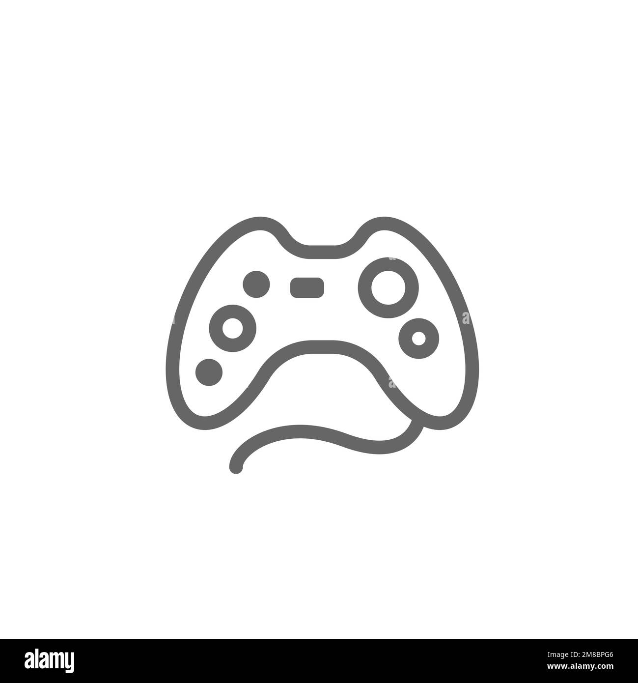 Game console line icon, graphics resource template, vector illustration ...