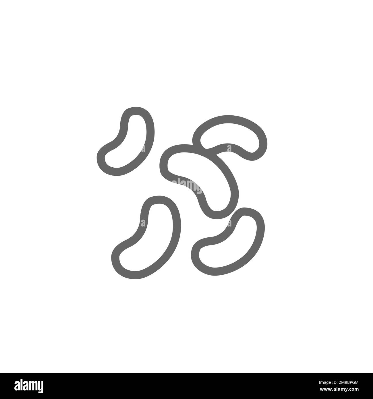 Kidney bean line icon, graphic resource template, vector illustration