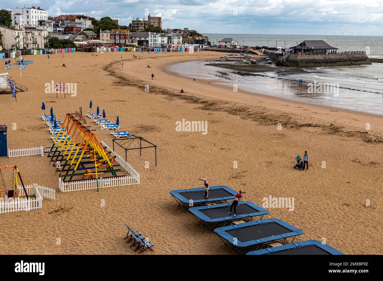 Broadstairs Viking beach and seafront, Kent Stock Photo