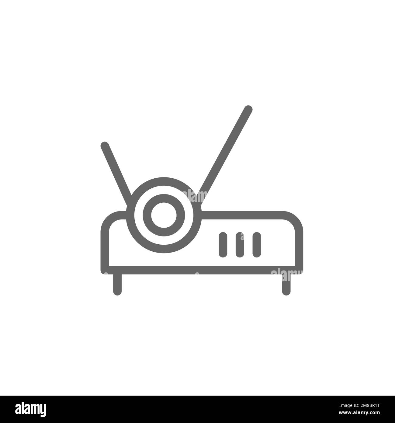 Projector line icon, graphic resource template, vector illustration ...