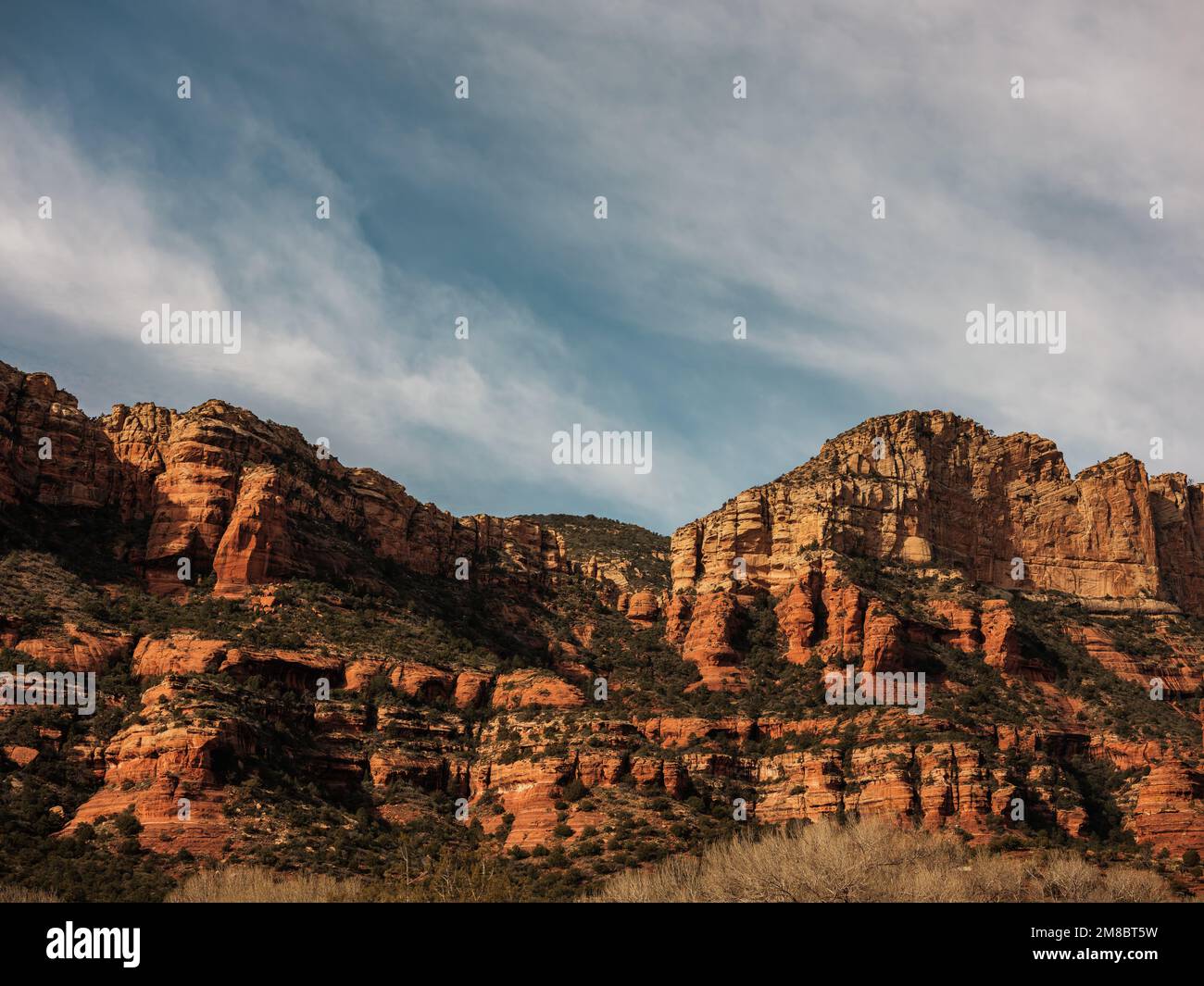 Rock formations in Sedona Arizona. The area is popular with hikers and ...