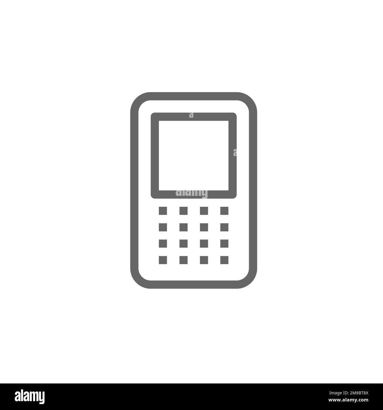 Keyboard phone computer line icon. Graphic resource template, vector ...