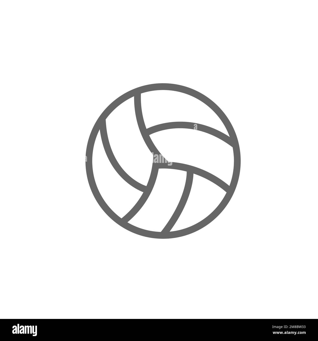 Volleyball line icon, graphic resource template, vector illustration ...