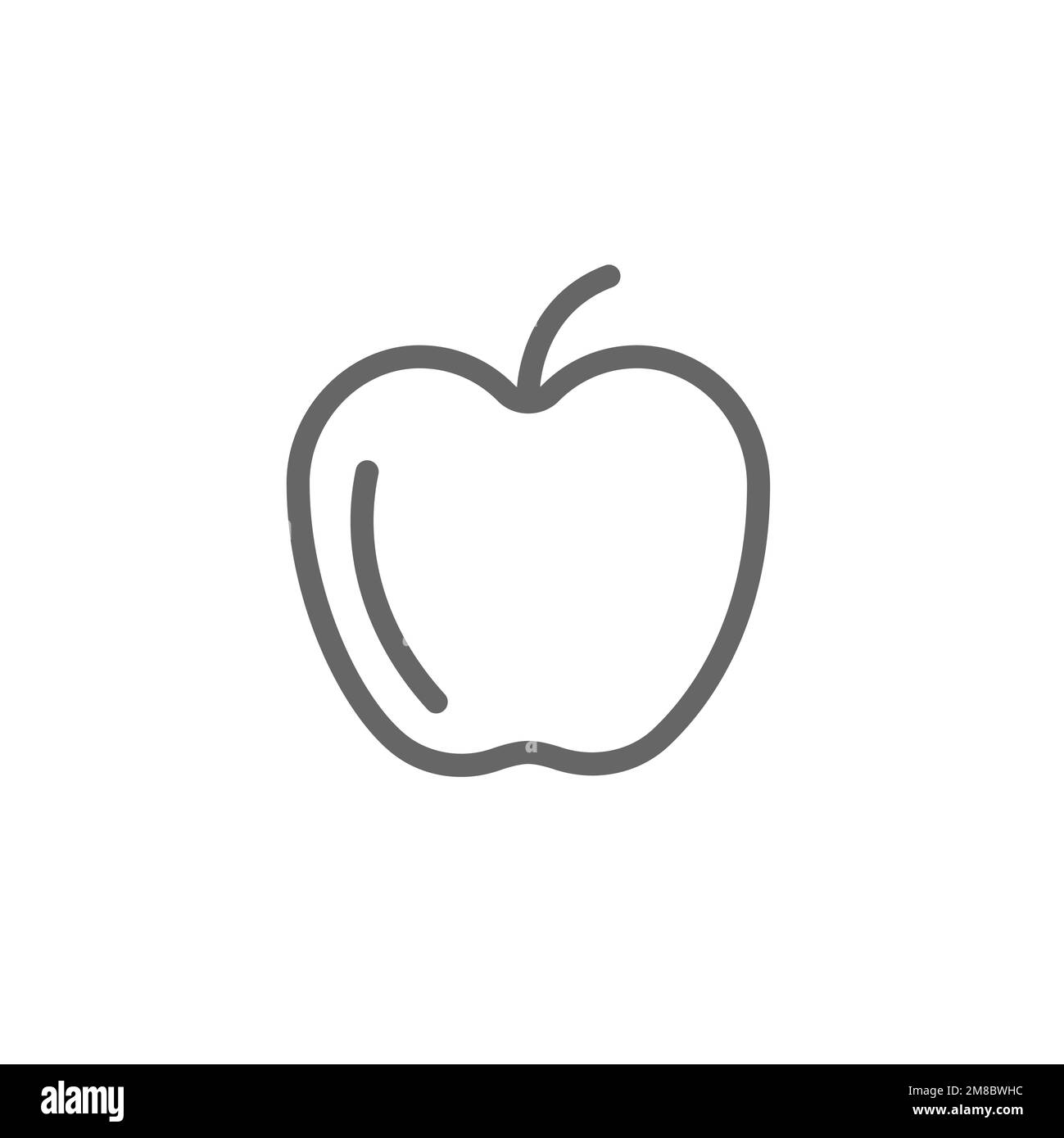 Apple line icon, graphic resource template, vector illustration Stock ...