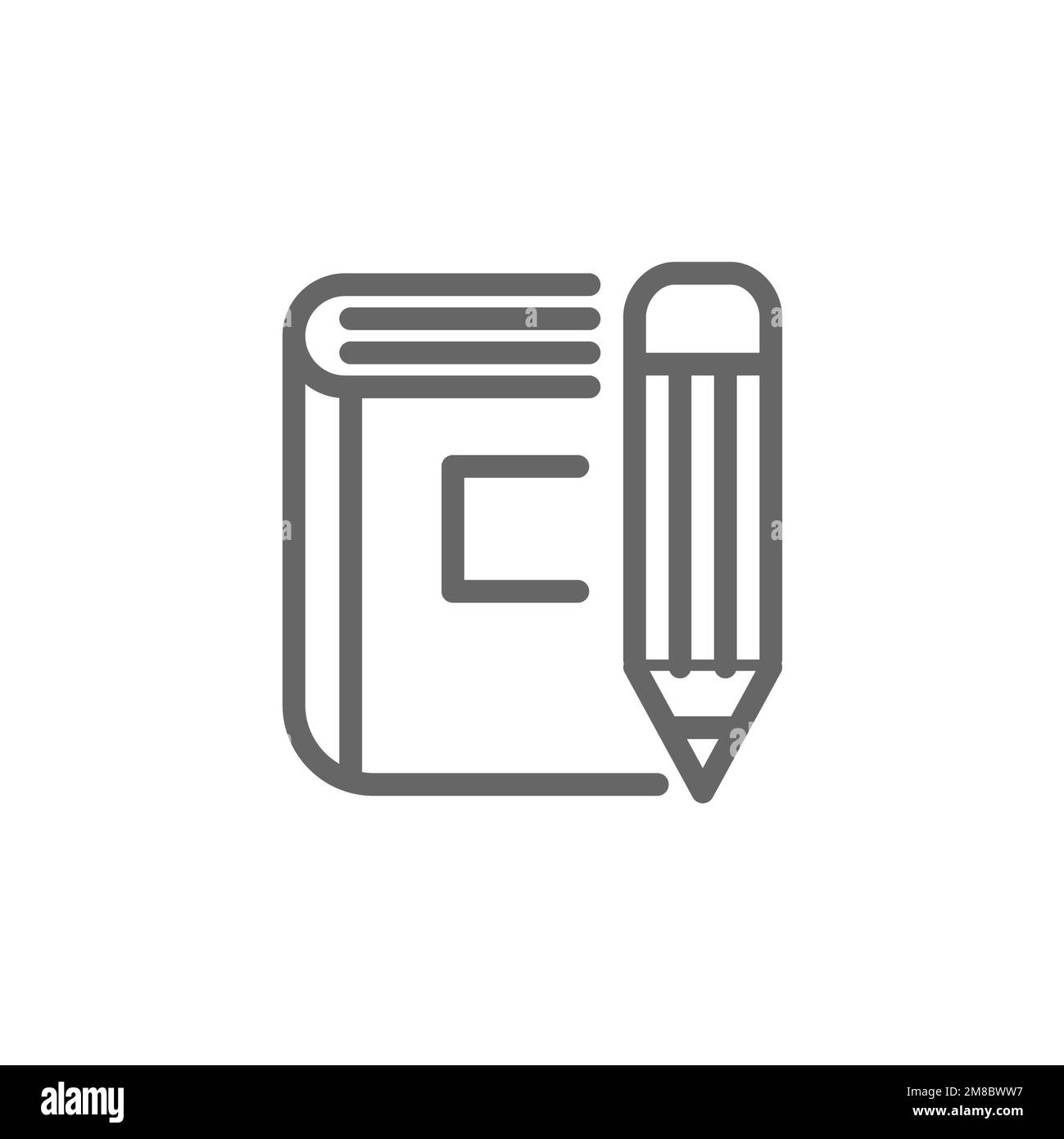 Note line icon, app interface graphics resource, vector illustration ...