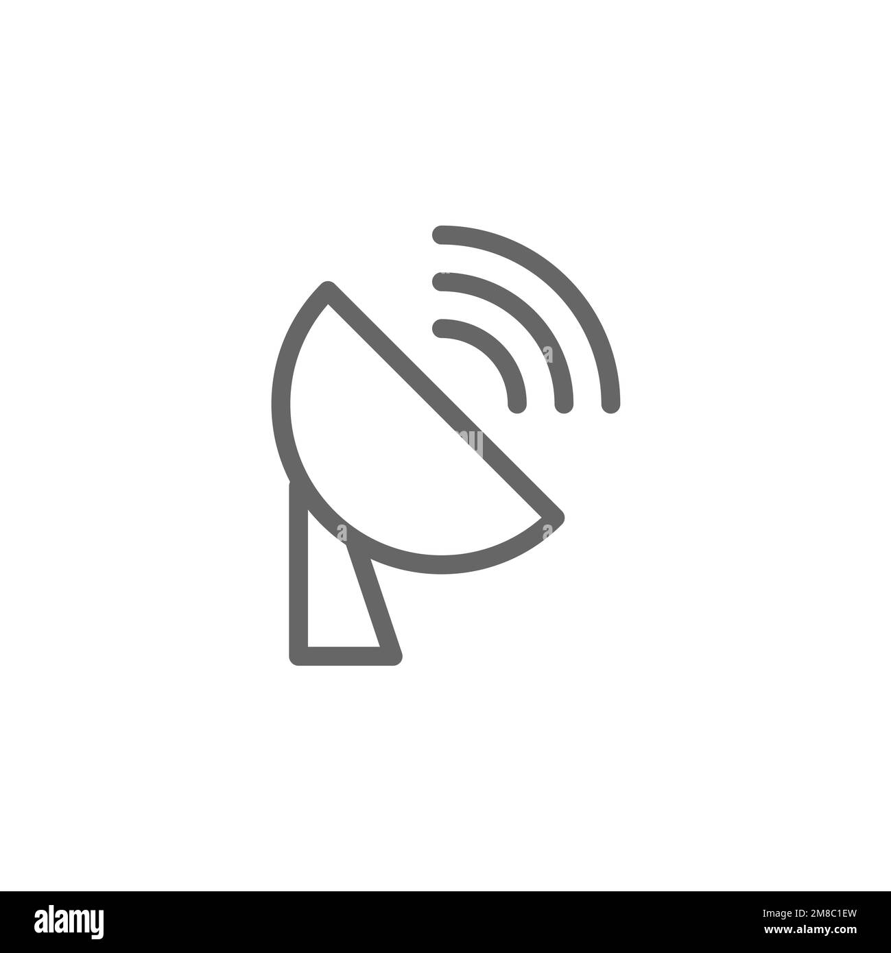 Signal receiver line icon, App interface graphic resource, vector ...