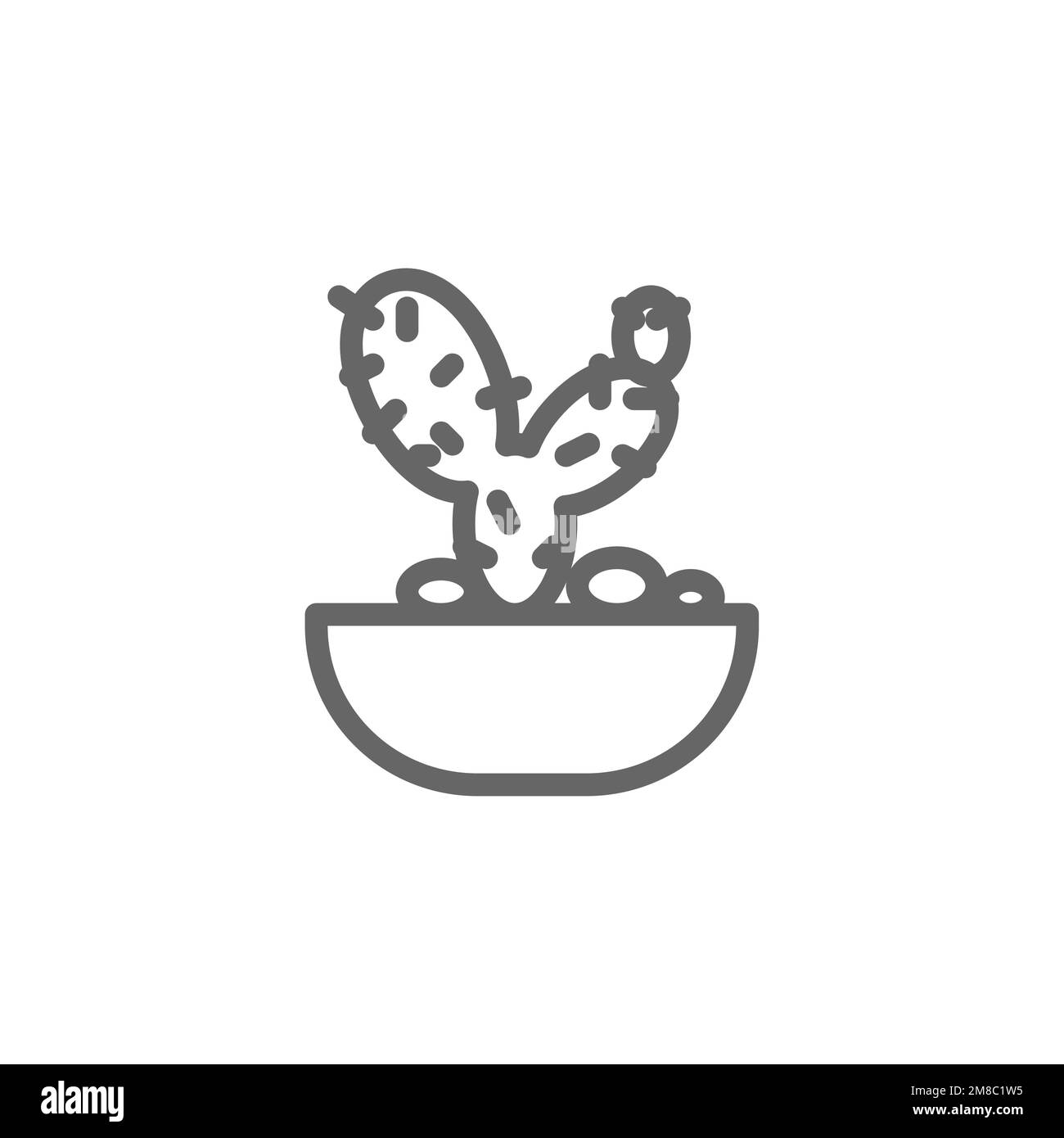 Cactus vector template Black and White Stock Photos & Images - Alamy