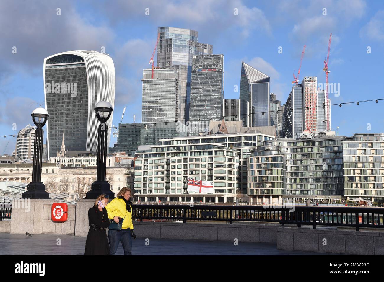 London, England, UK. 13th Jan, 2023. General view at City of London