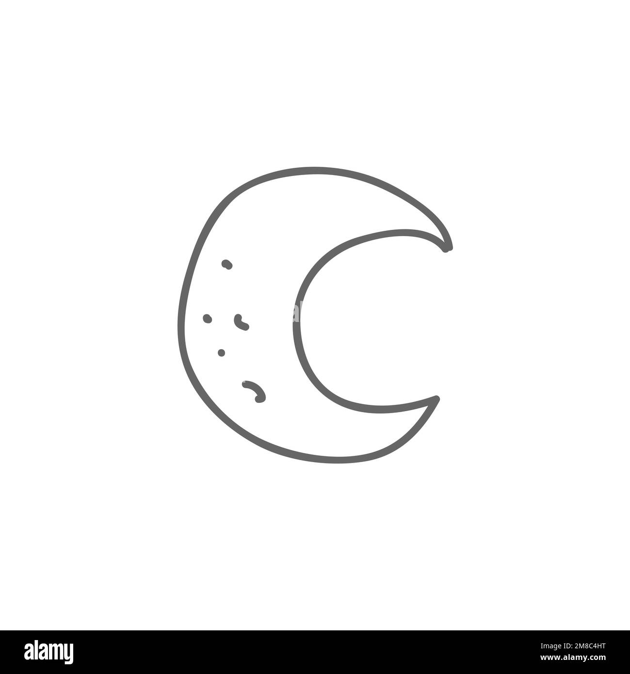 Moon icon, common graphic resources, vector illustration. Stock Vector