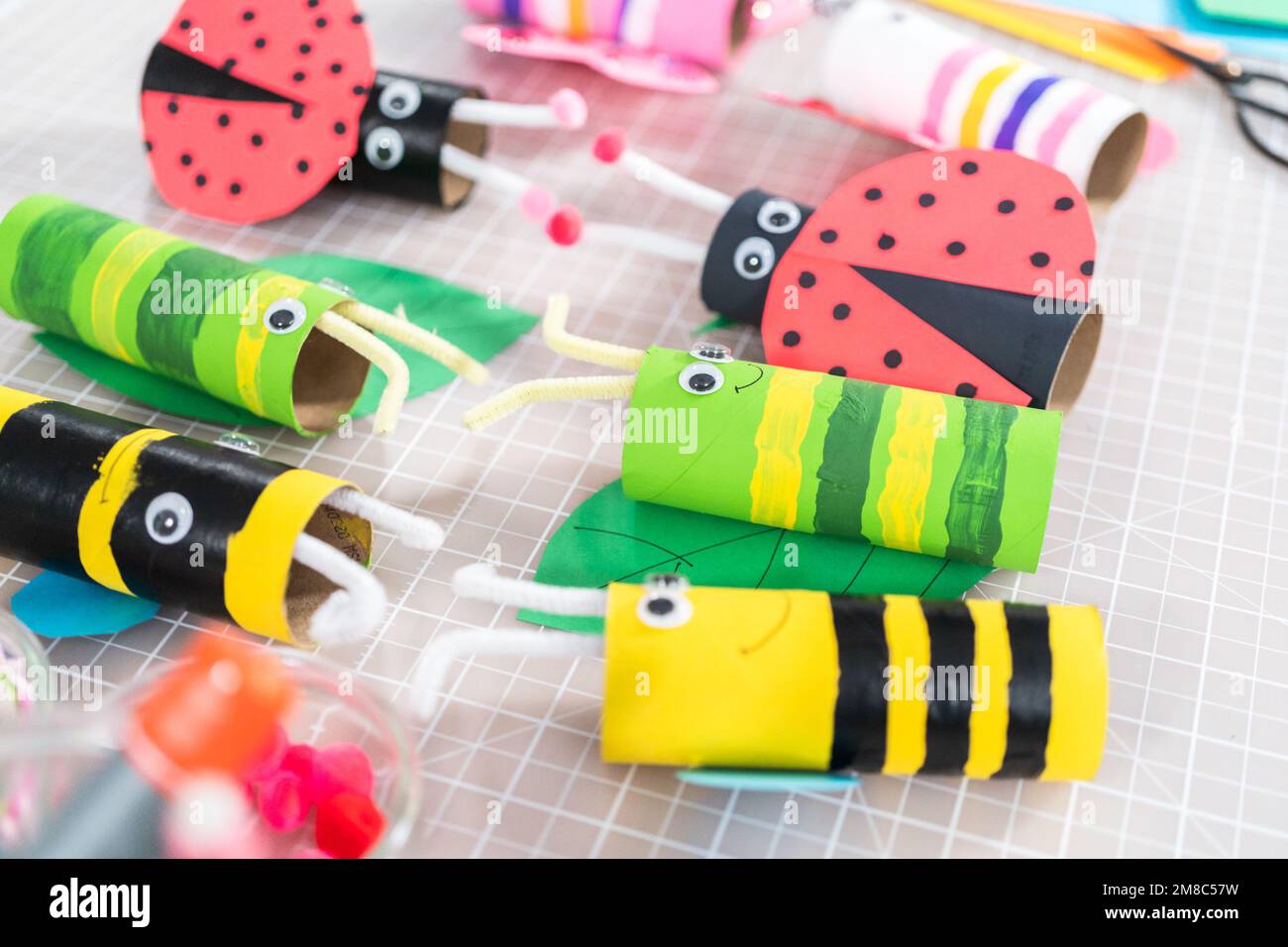 Kids paper craft Stock Photo - Alamy