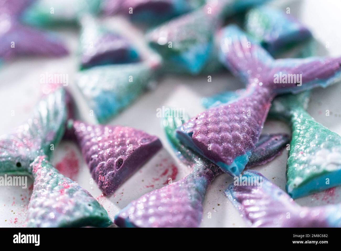 Chocolate mermaid tails Stock Photo - Alamy