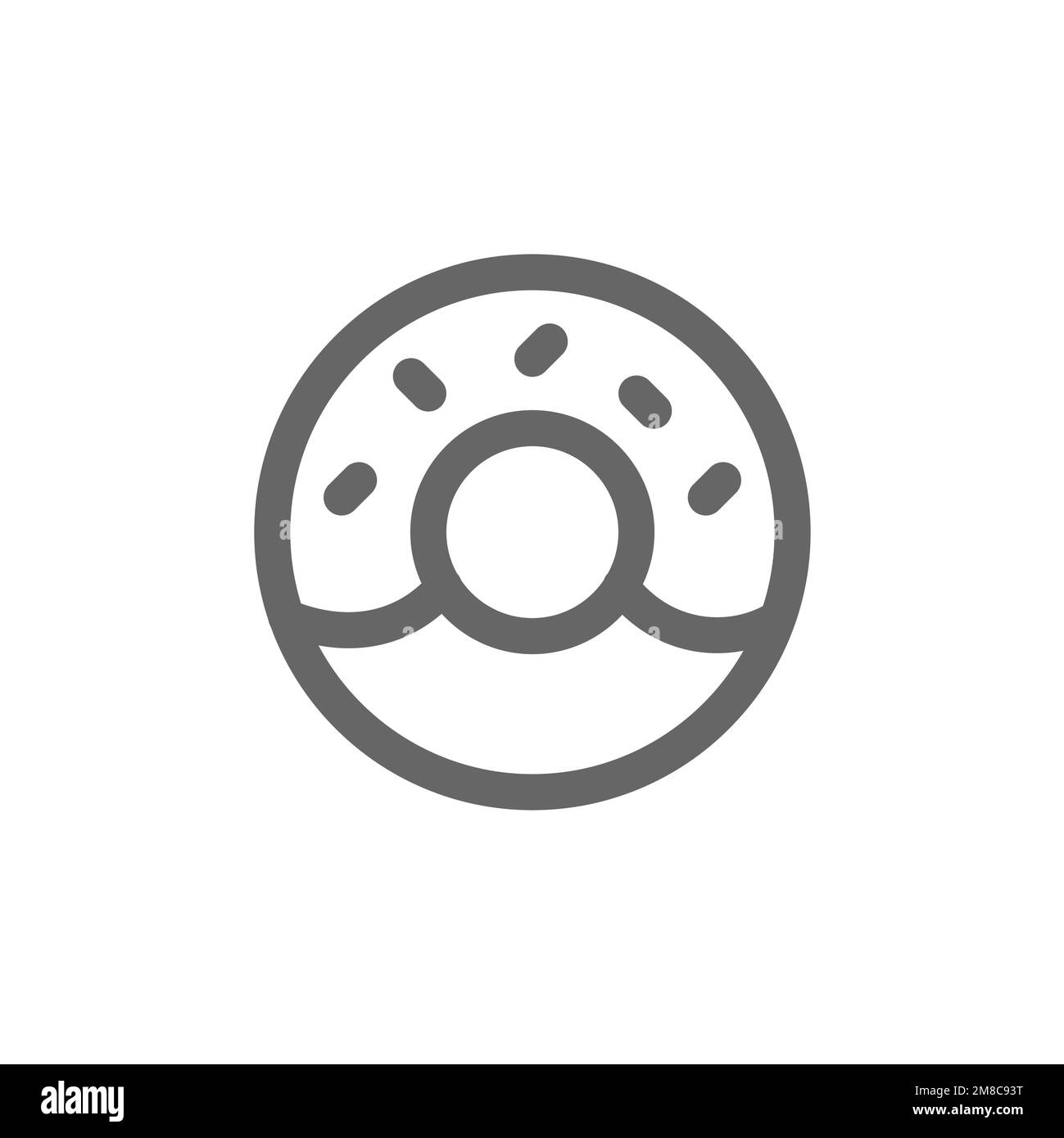 Doughnut icons, common graphic resources, vector illustrations Stock ...