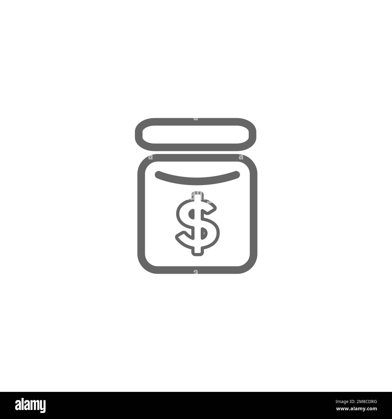 Money jar icon, common graphic resources, vector illustration Stock