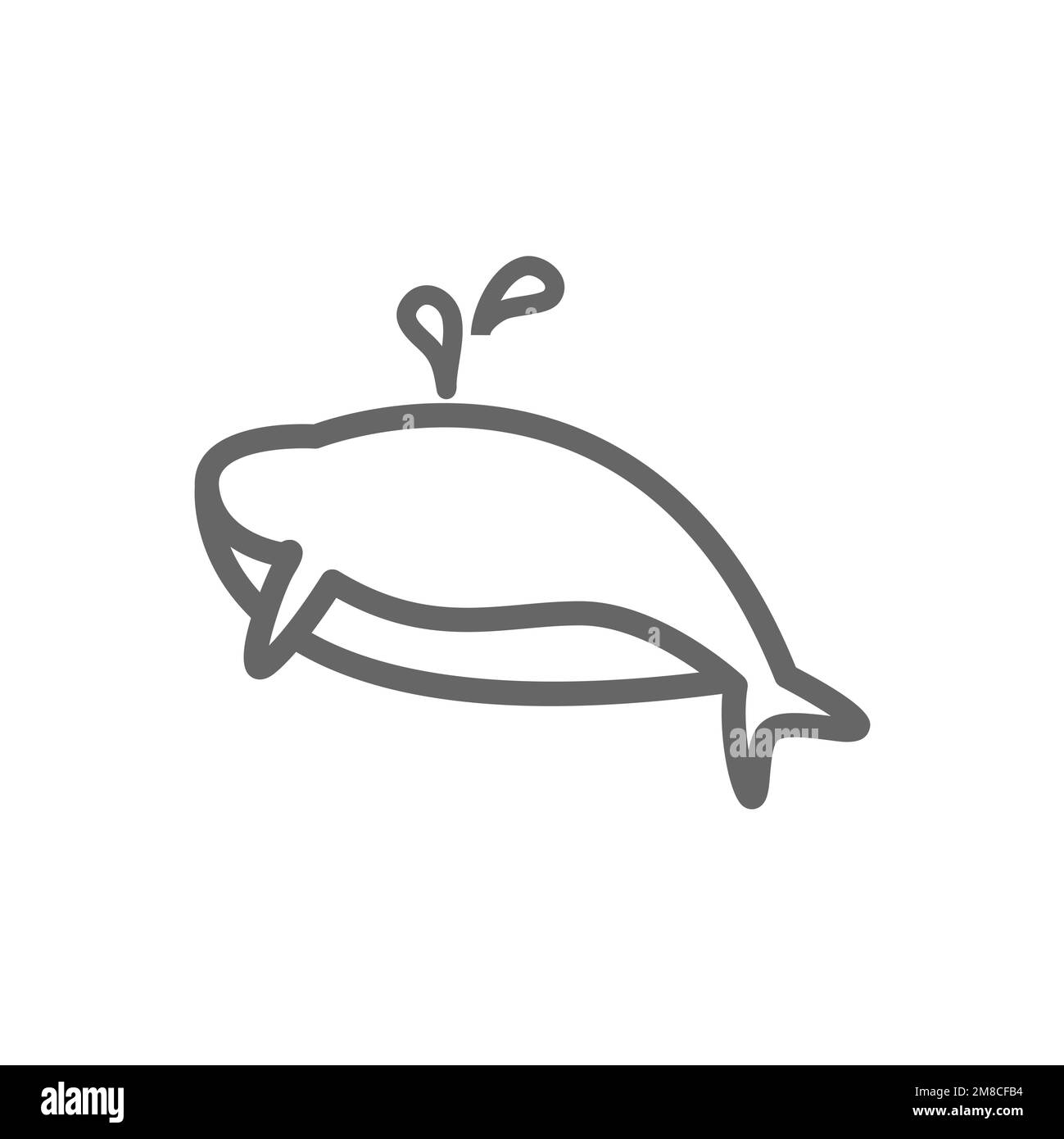 Whale line icon, common graphic resources, vector illustration Stock ...